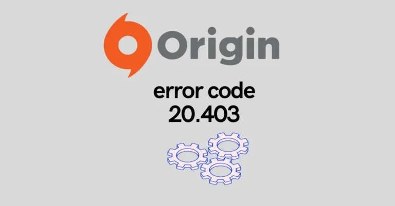 Origin Error Code 20.403