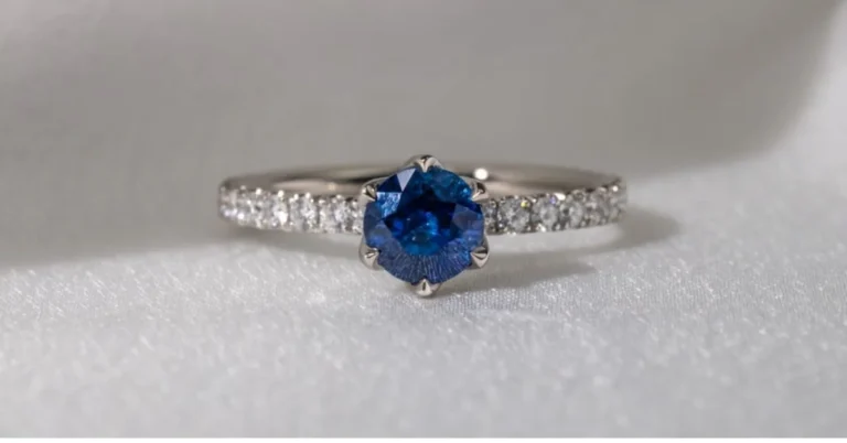 Blue Diamond Band Ring